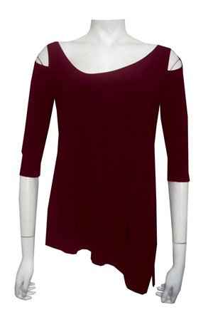 CLICK TO SEE COLOURS - Selina angled soft knit top